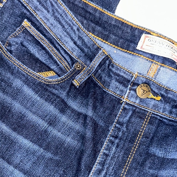 Guess 1981 Power Skinny Blue Jeans with Natural Fading - Picture 4 of 12